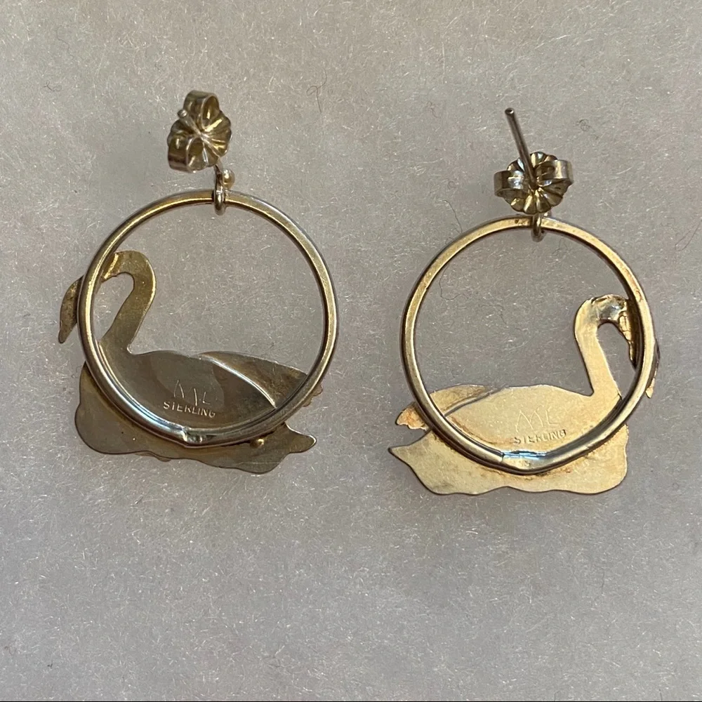 ML earrings sterling